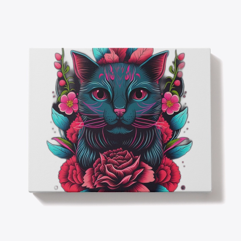 CAT IN FLOWER