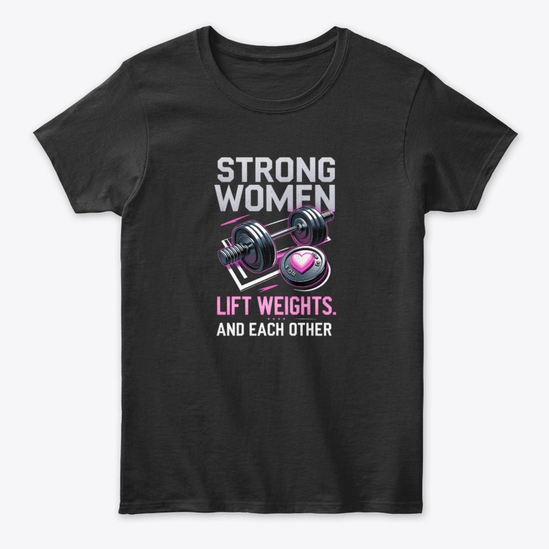 Strong women lift weights - gym fitness