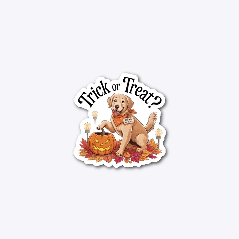  Cute Golden Retriever Halloween Dog Tee