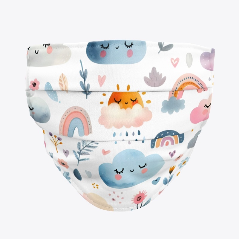 Vibrant Scandinavian Clouds Pattern