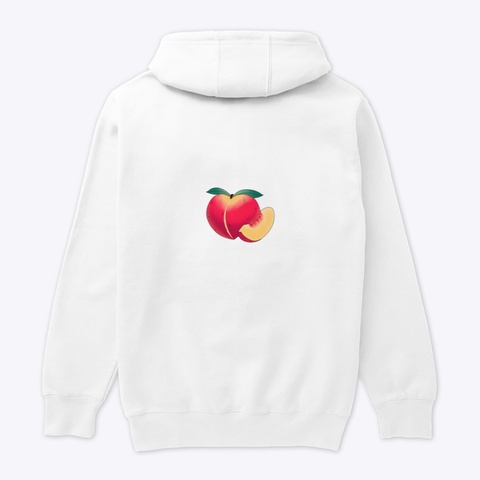 Peach White T-Shirt Back