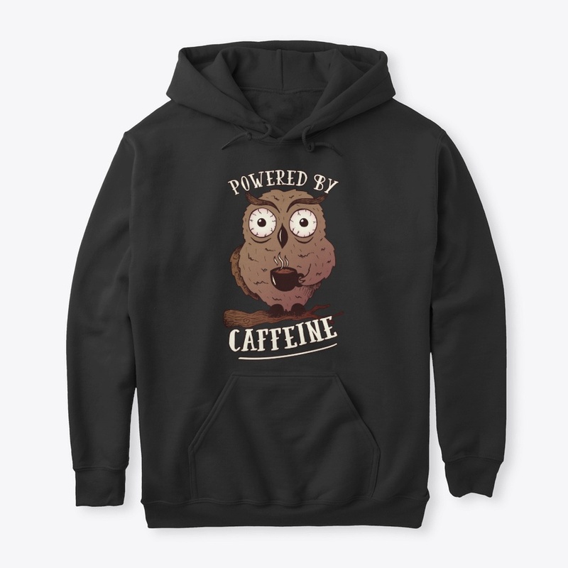 Owl And Coffee Lover Gift, Powered By