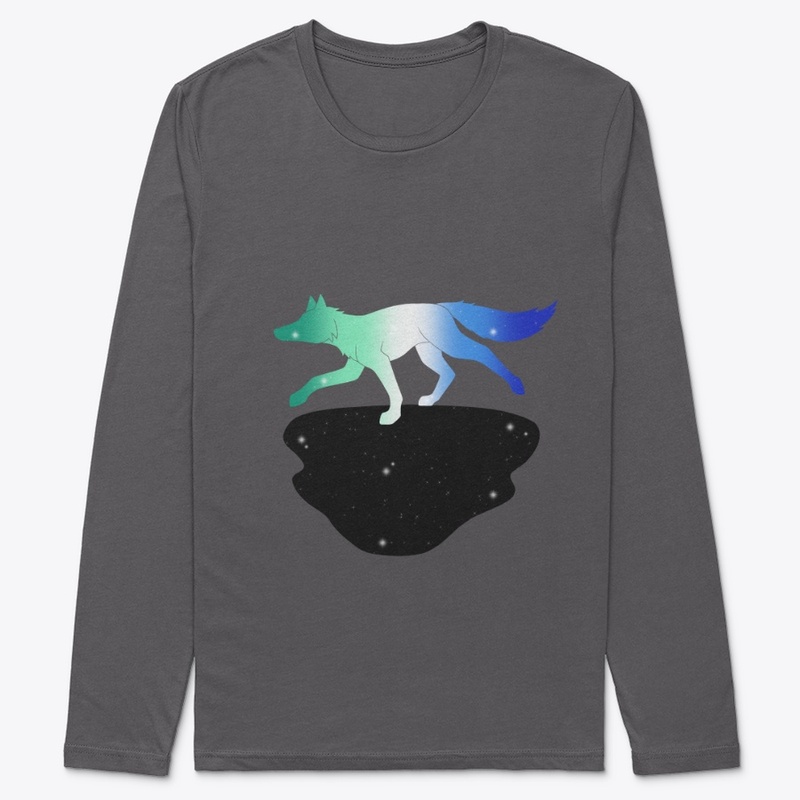 Mlm flag colored running starry fox