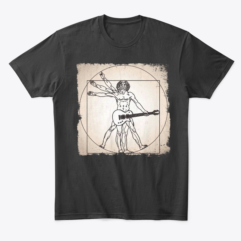 Funny Guitar Lover Gift - Vitruvian Man