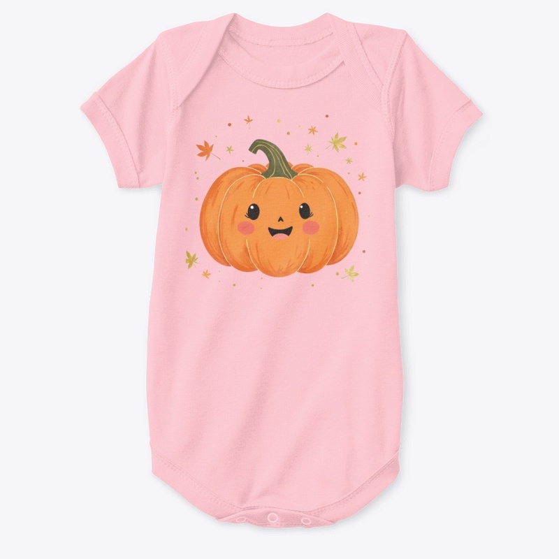 Cute Baby Pumpkin Halloween Bodysuit 