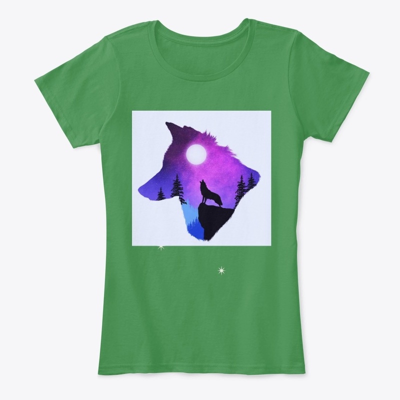 Wolf and the moon