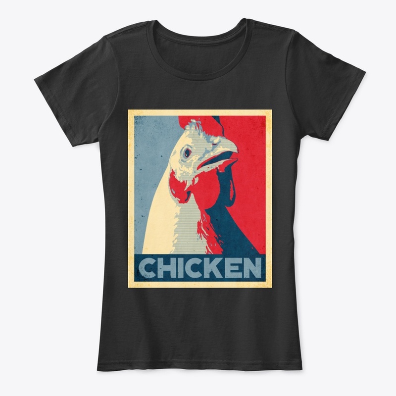 Cool Chicken Propaganda Poster Style
