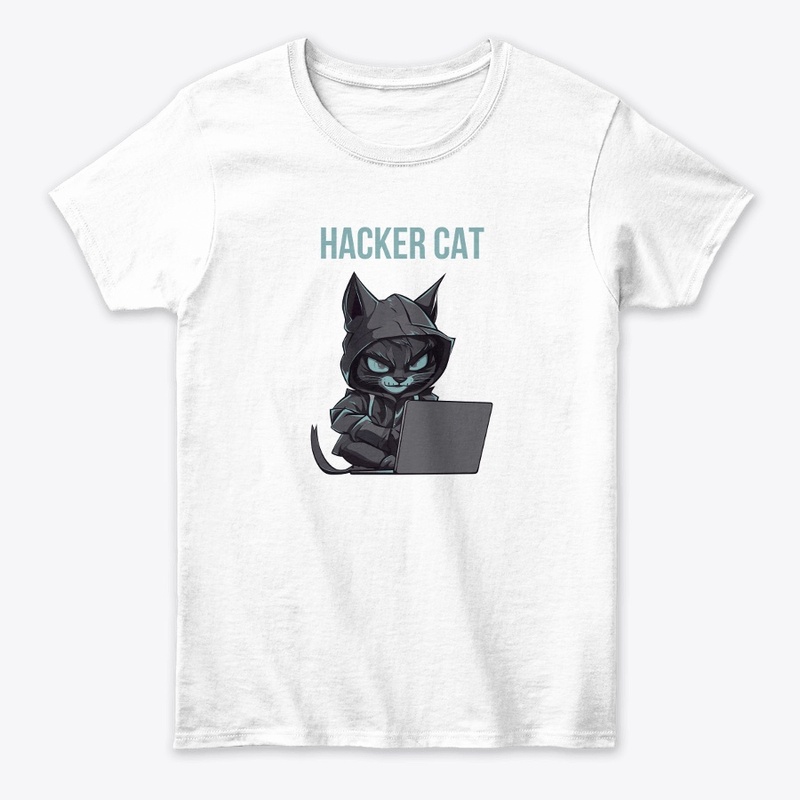 Hacker Cat T-Shirt / High graphic print