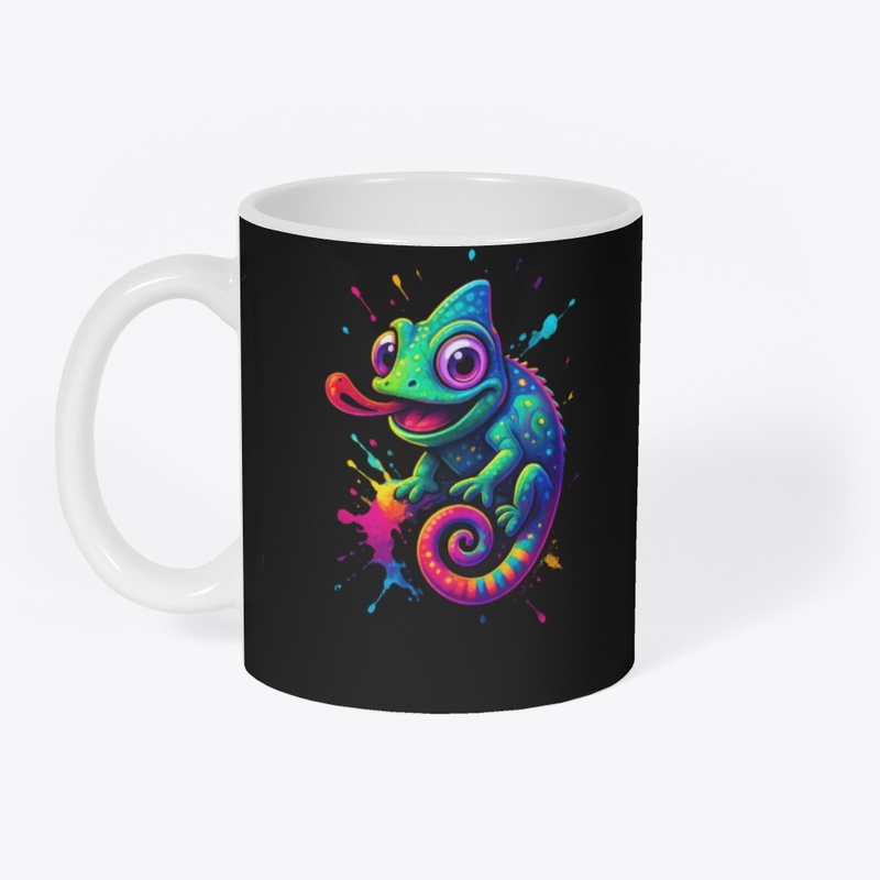Colorful Chameleon Art Tee