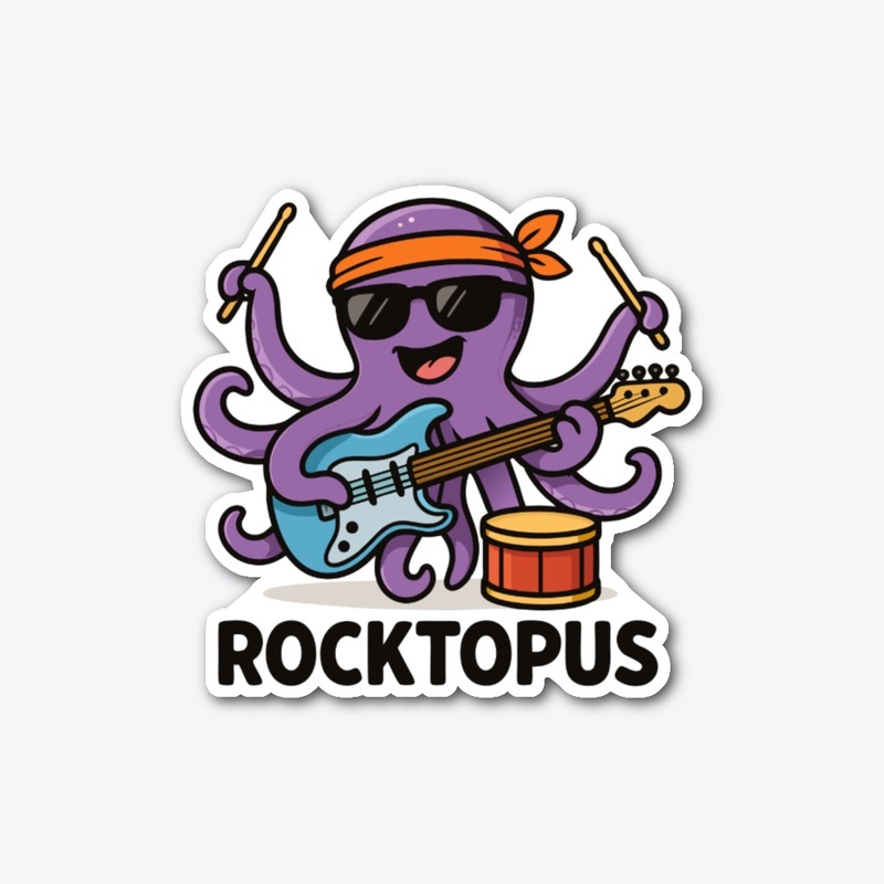 Rocktopus Funny Octopus Character
