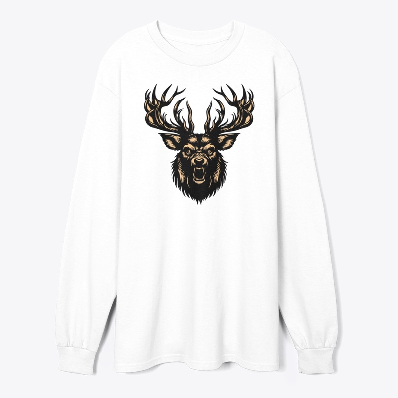 Unique Angry Deer Illustration