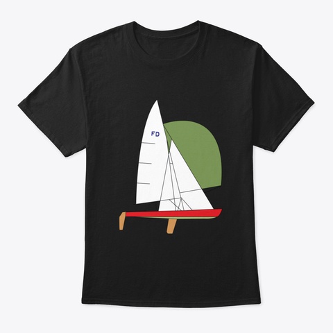 Flying Dutchman Sailboat H7knx Black T-Shirt Front