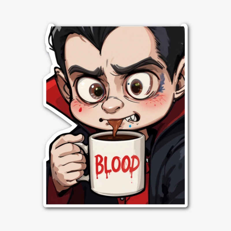 Vampire Coffee Halloween Tee