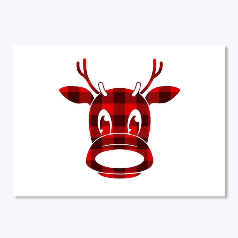 CHRISTMAS PLAID MOOSE