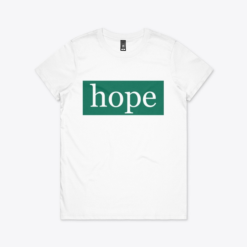 Hope Written in White on Green