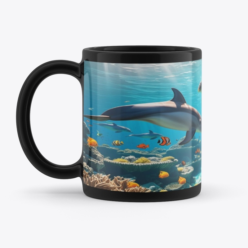 Vibrant Underwater Friends: Dolphins