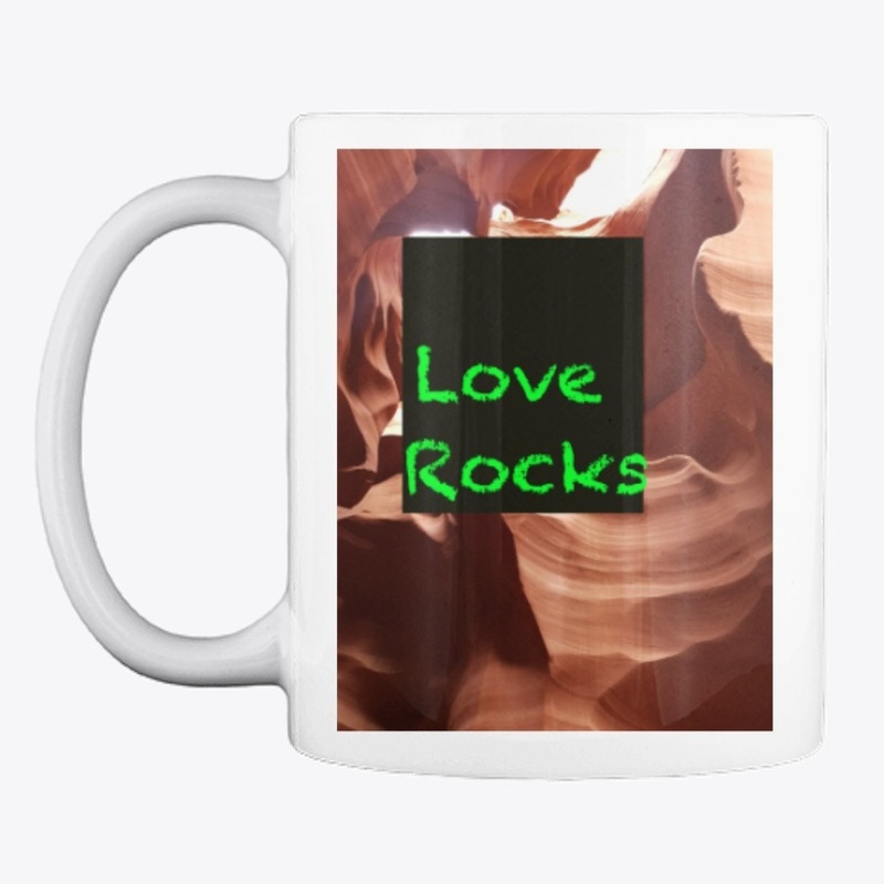 Love Rocks Funny Neon Green Nature Pic