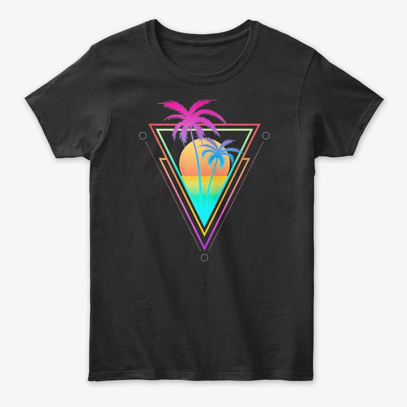 Retro 1980s 1990s Vaporwave Palm Trees