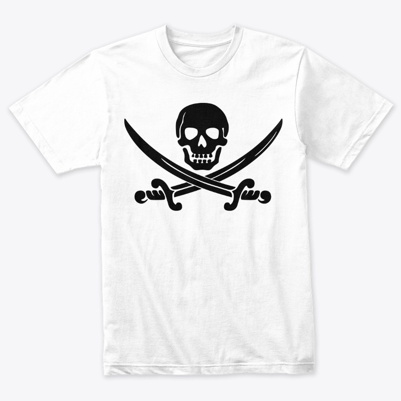 Skull pirate and sword design