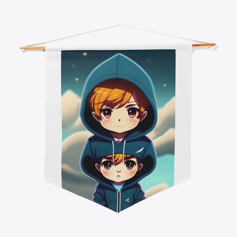 Sacrifice Chibi Boy Printed Wall Hanging