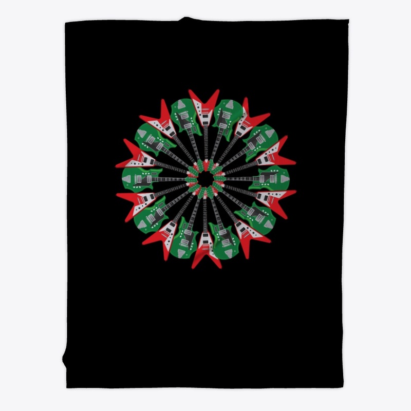 Electric Guitar Holiday Wreath