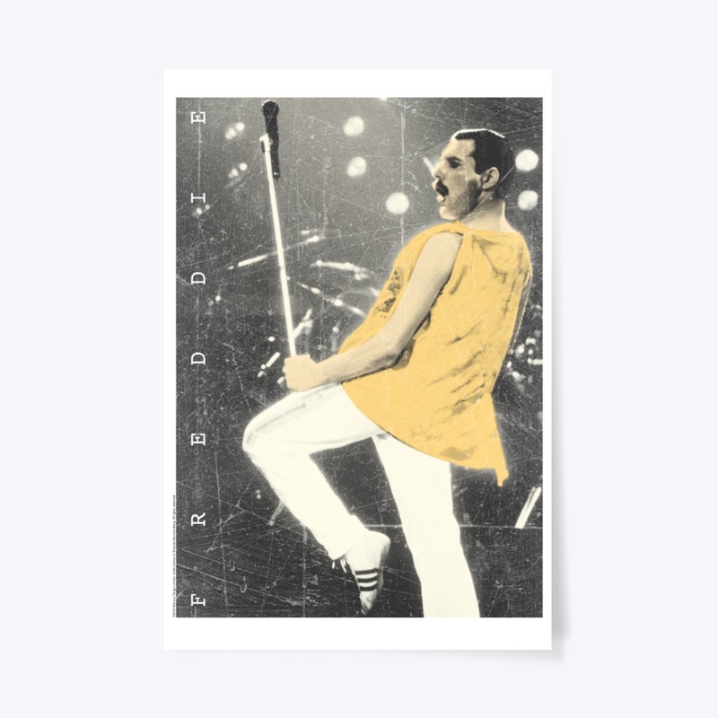 Freddie Mercury Official Live Pose Yellow Icon old