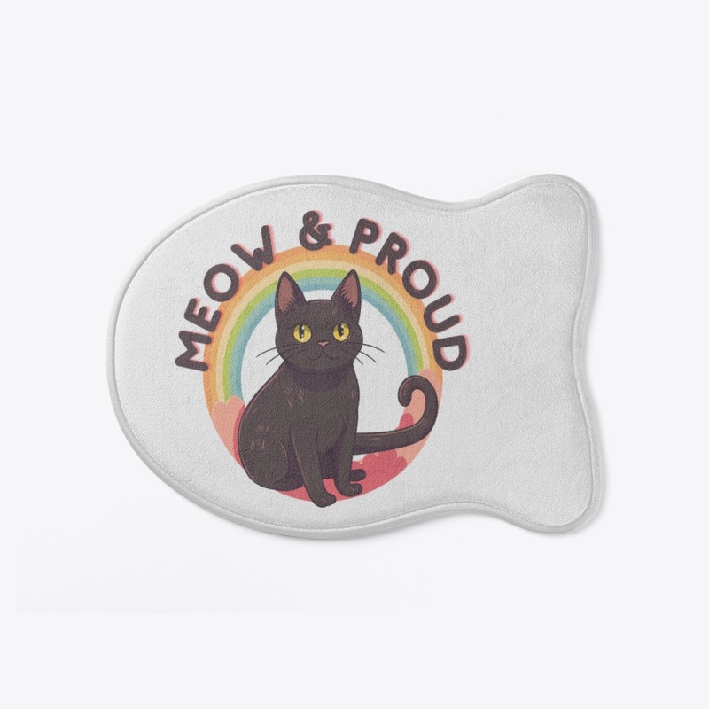 Meow &amp; Proud - Pride Rainbow Cat