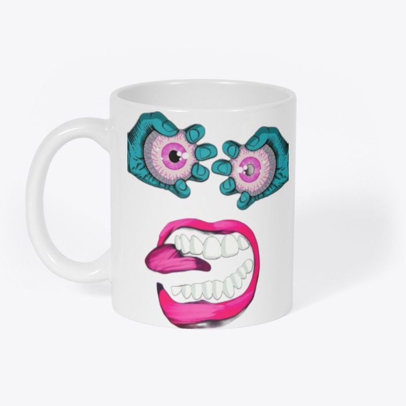 Funky Eyes & Lips Graphic T-Shirt