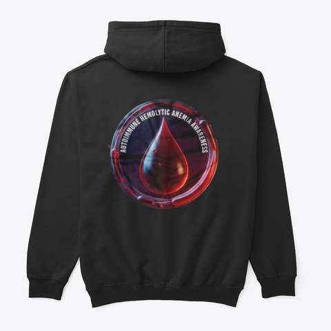 Auto Immune Hemolytic Awareness  Black T-Shirt Back