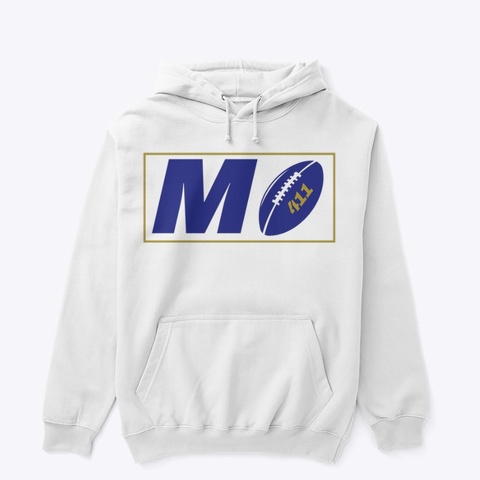 Moody Football Letter Box Design White Kaos Front