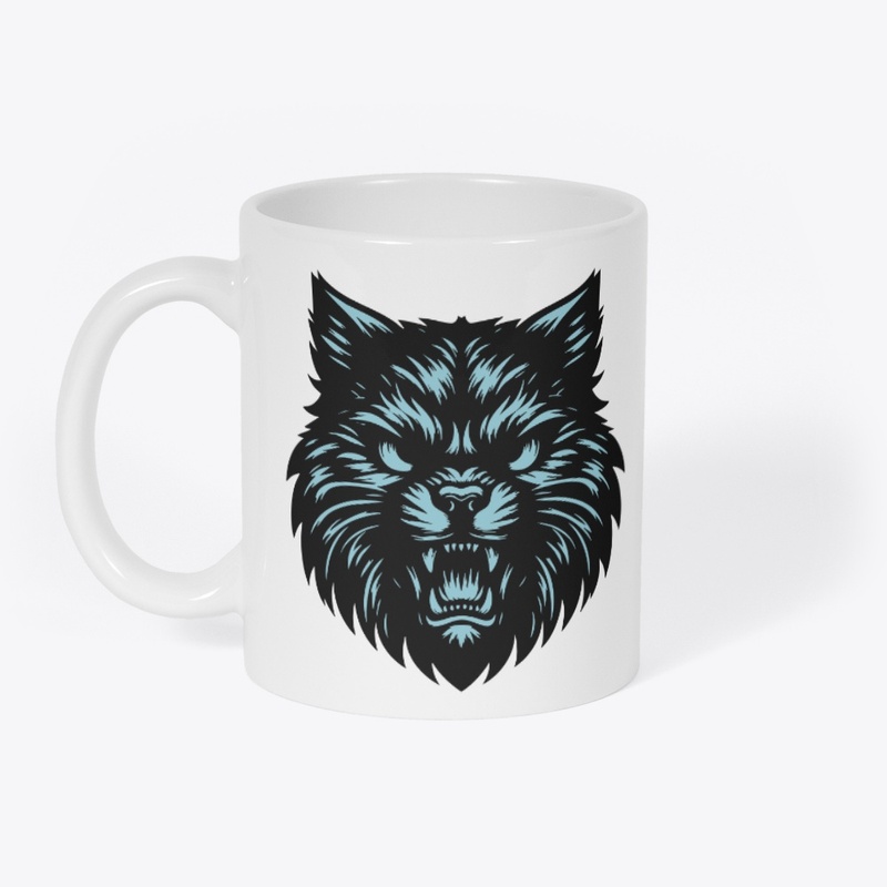 Bold Feline Head Design 