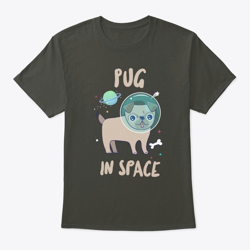 Pug Space Travel Dog Planet Bone Alien