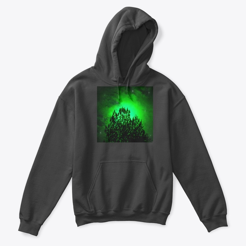 green tree glowing