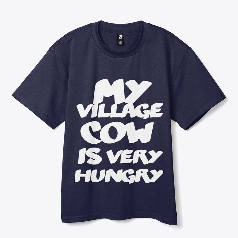 My village cow is very hungry