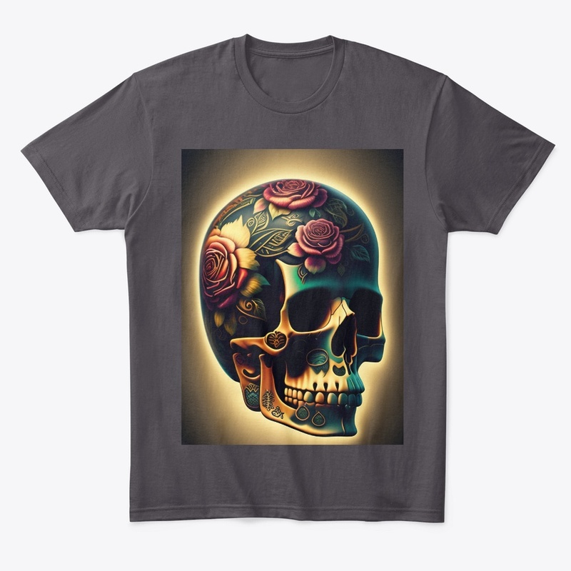 Skull Head With Tattoos 