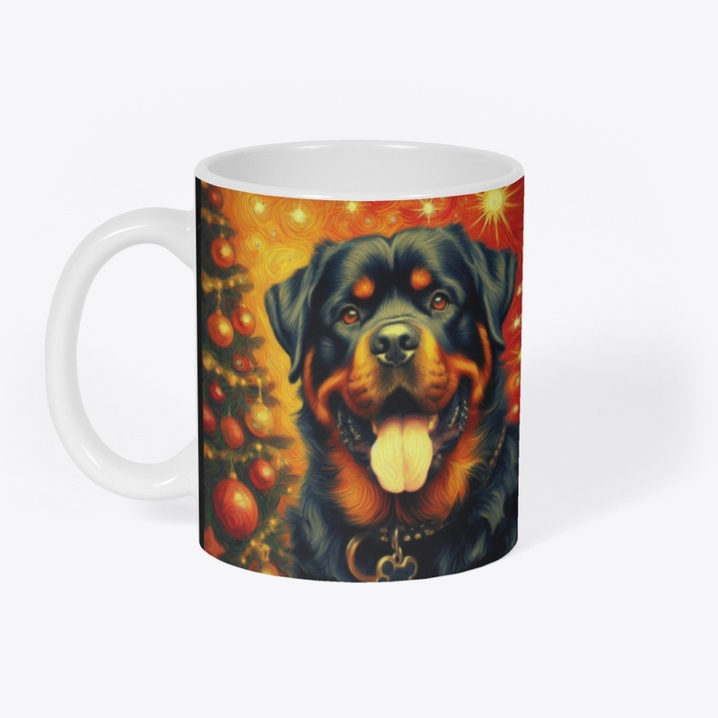 Rottweiler Christmas Portrait