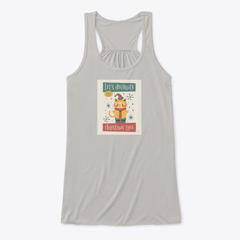 Cat christmas tank top