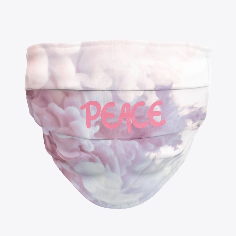 Pink Clouds "PEACE" Face Mask