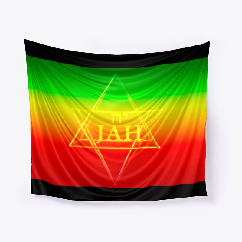 jah in hebrew with golden star of David