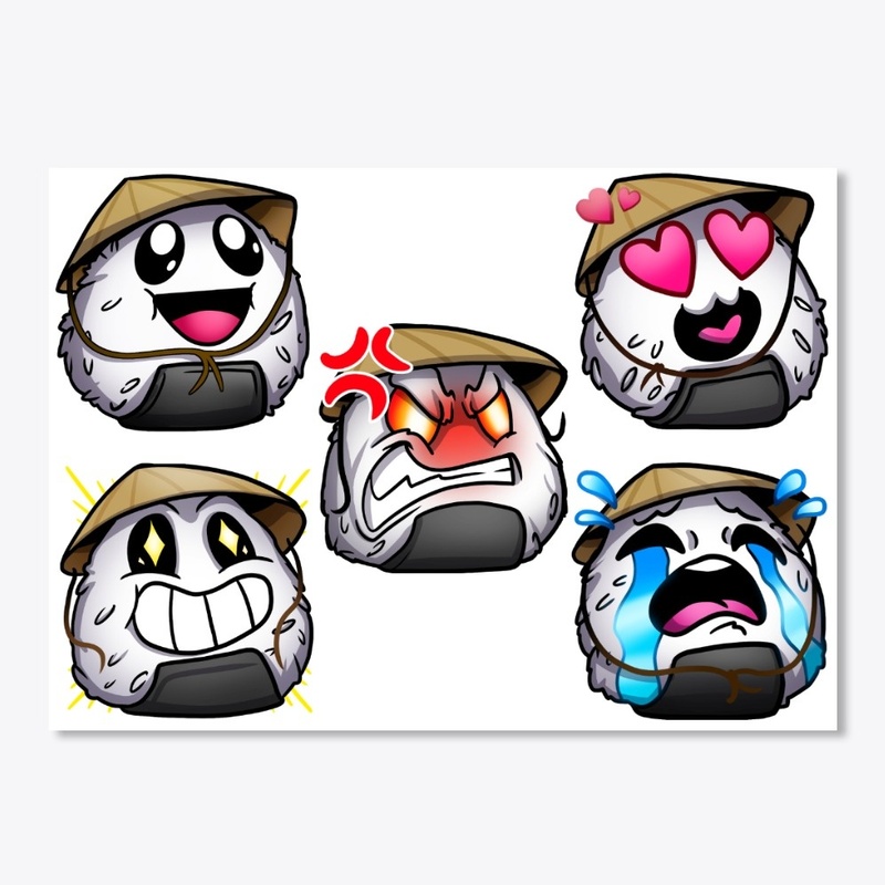 Riceball man Emoticons Stickers