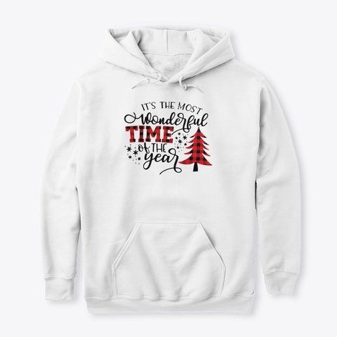 It's Most Wonderful Time Year Christmas White áo T-Shirt Front