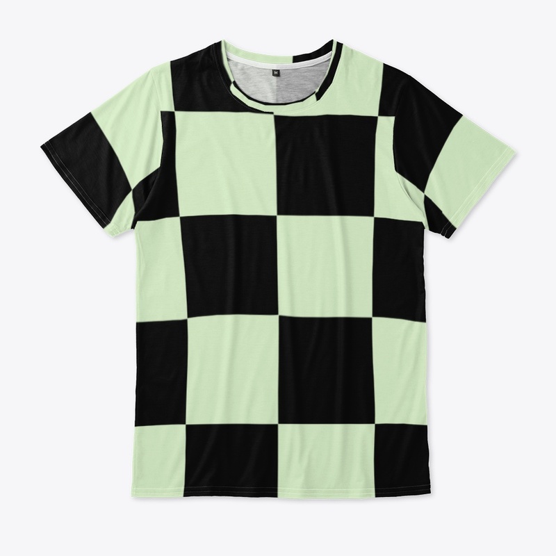 Retro Style Mint & Black Checkerboard