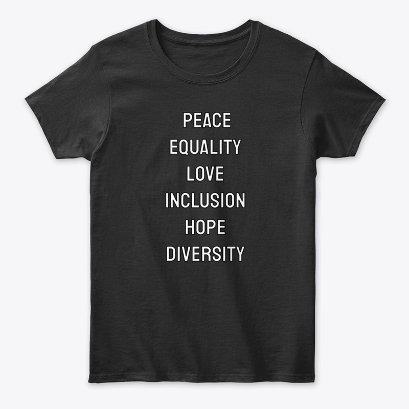 Peace Equality Love Inclusion Hope Diver