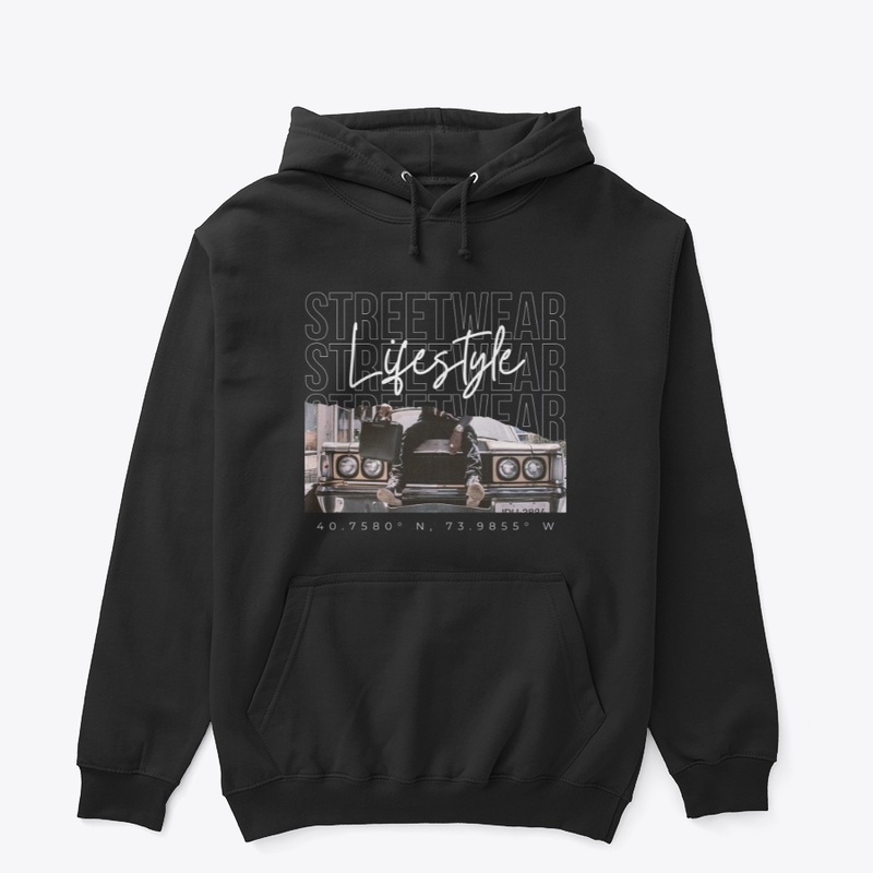 Black Pull over Hoodie - Street Wear
