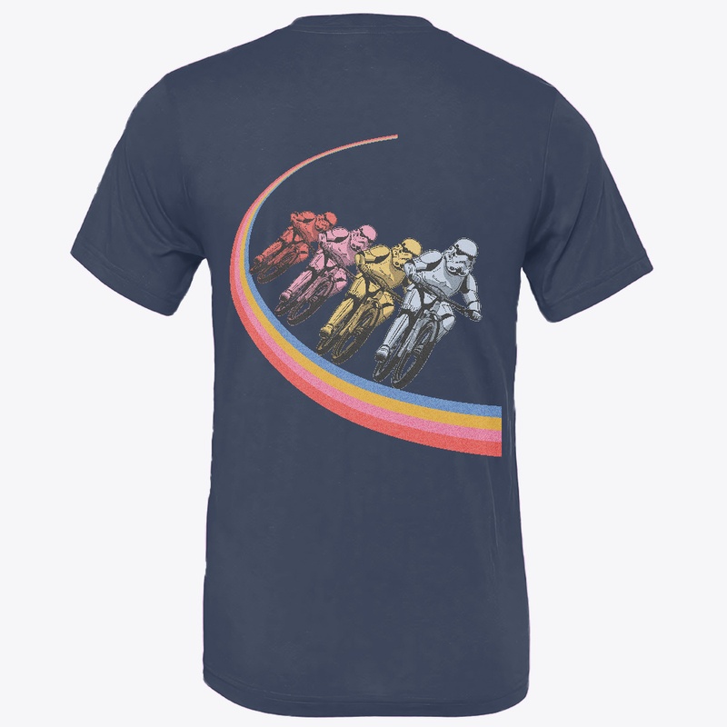 Retro-Pop Mountain Biking Group Attack