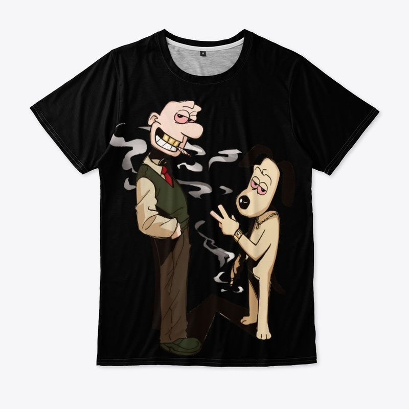 wallace & Gromit cartoon shirt