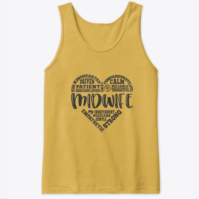 Midwife – Heart Wordcloud Typography