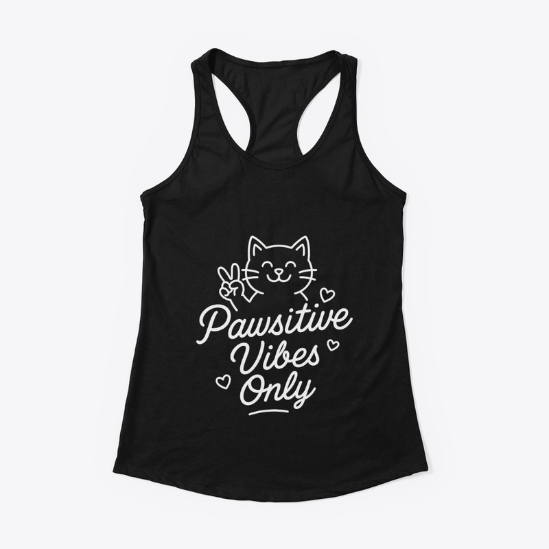 Pawsitive Vibes Only Cute Cat shirt