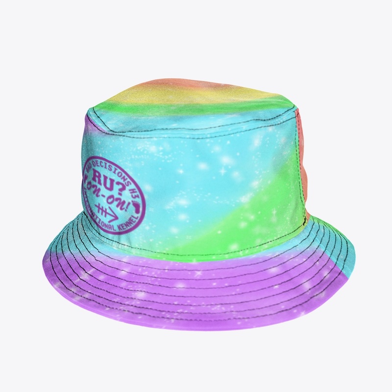 Pastel Rainbow Glitter Hat