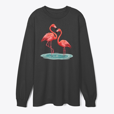 Flamingo Black T-Shirt Front